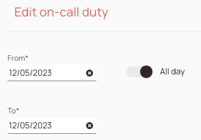 ...or create an "All day" on-call duty